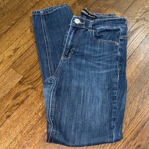 Express Women's Dark Blue Straight Leg Jeans